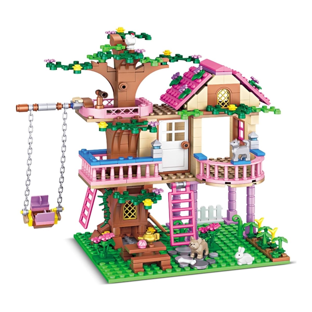 Tree House Building Set Compatible with Lego Friends, 504 PCS Forest House Building Kit